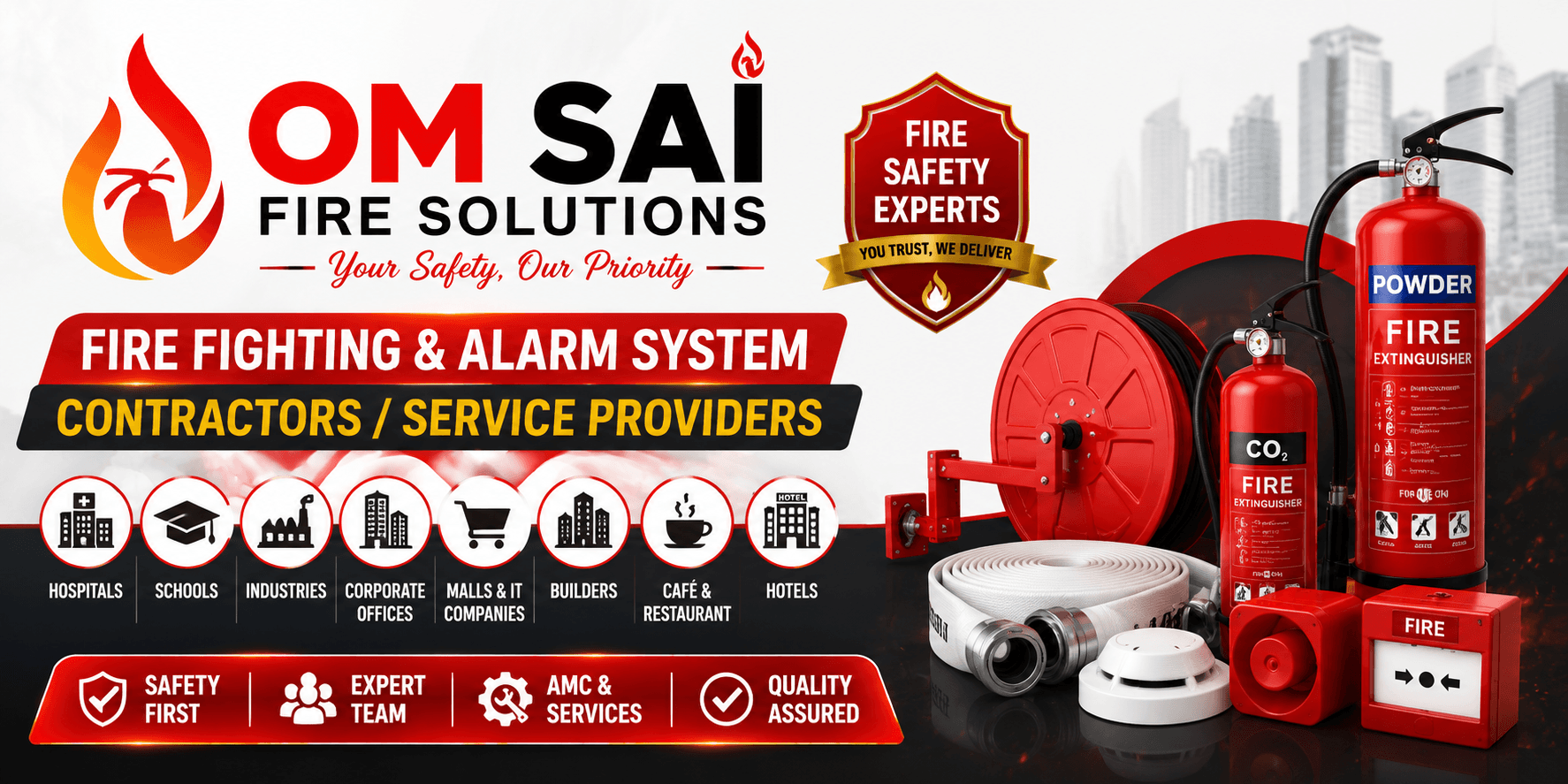 Om Sai Fire Solutions banner - Fire Fighting & Alarm System Contractor in Mumbai
